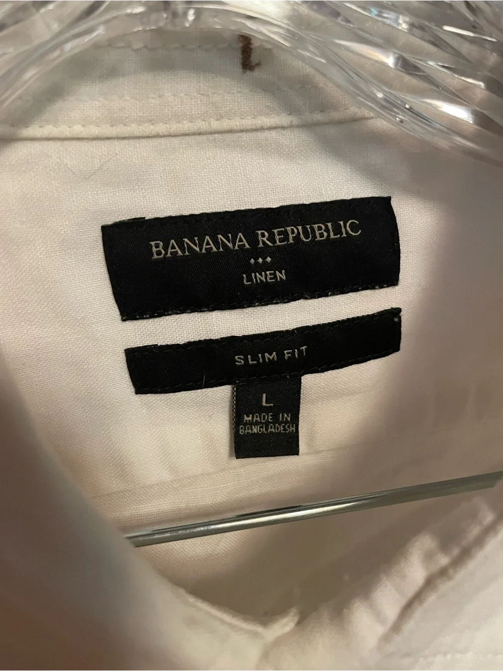 Banana Republic Men’s White Short-Sleeve Button-Down Shirt